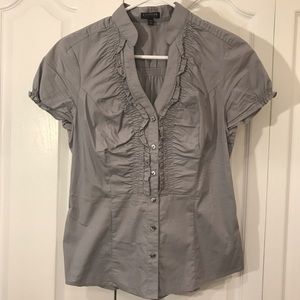 Express gray button down